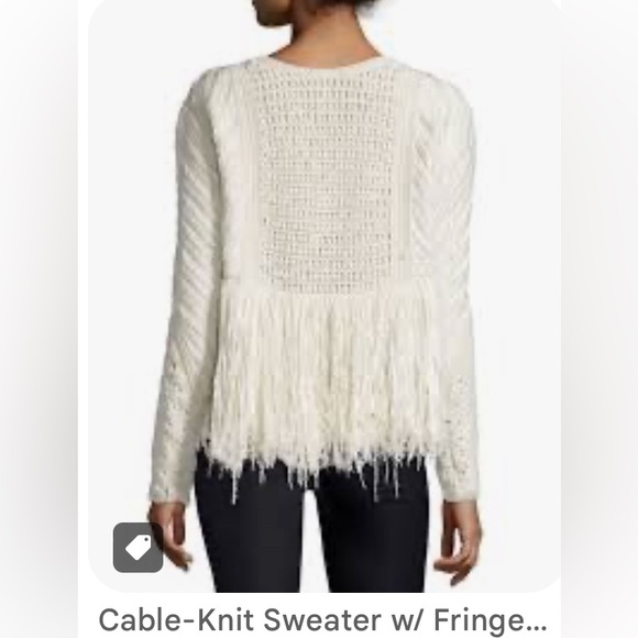 Adam Lippes Cable-Knit Sweater with Fringing NWT - Picture 2 of 6